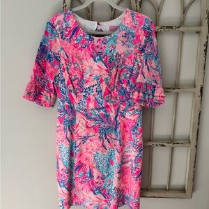 Lilly Pulitzer Pink and Blue Sheath Mini Dress